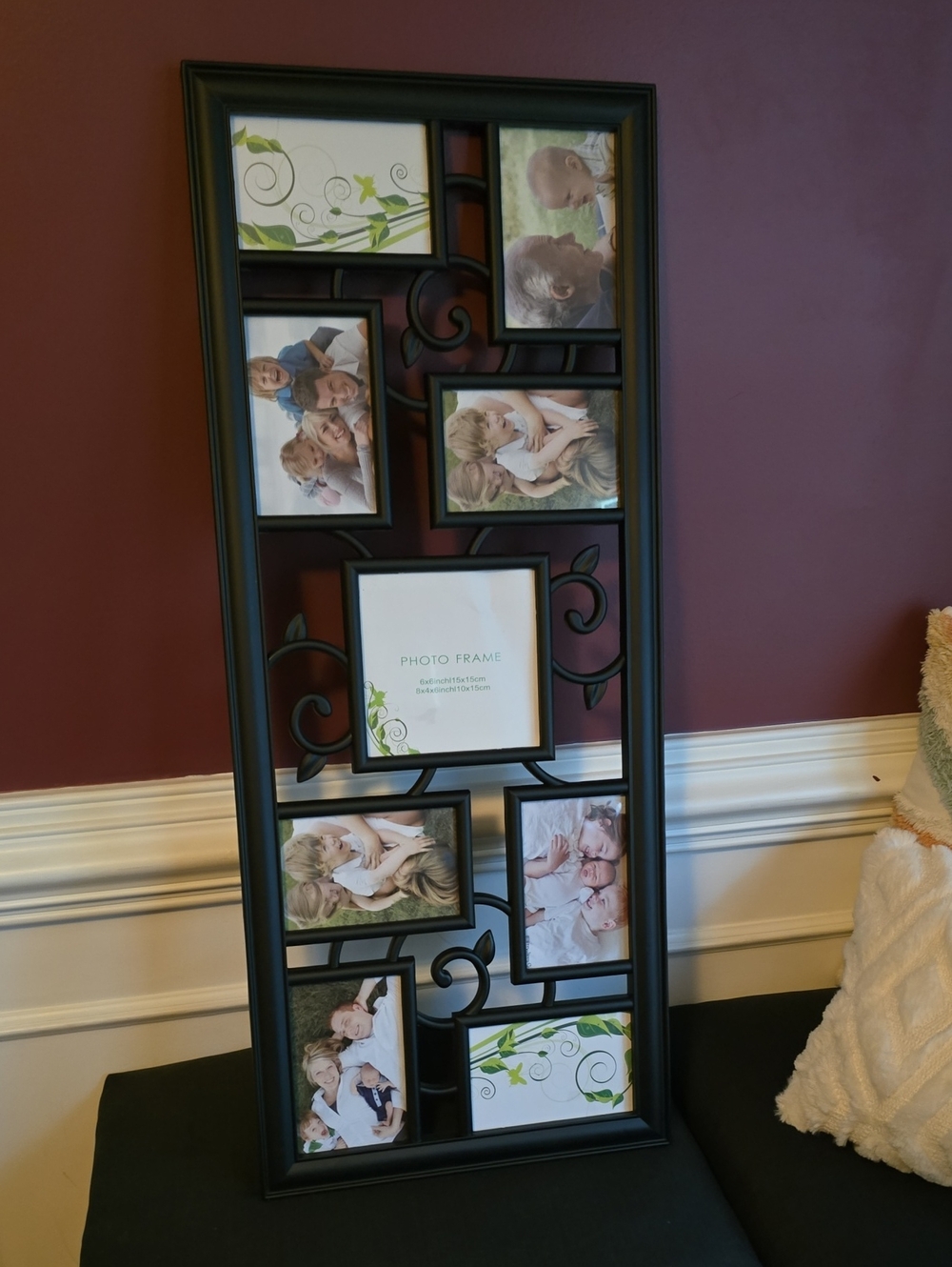 Black Decorative Multi-Opening Photo Frame